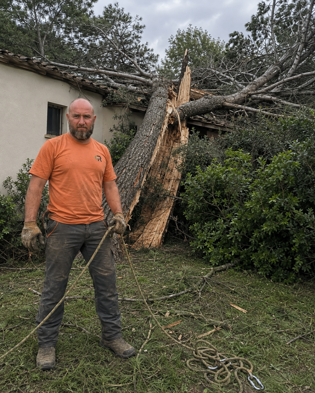 Intervention de Ruddy Élagage sur un arbre dangereux